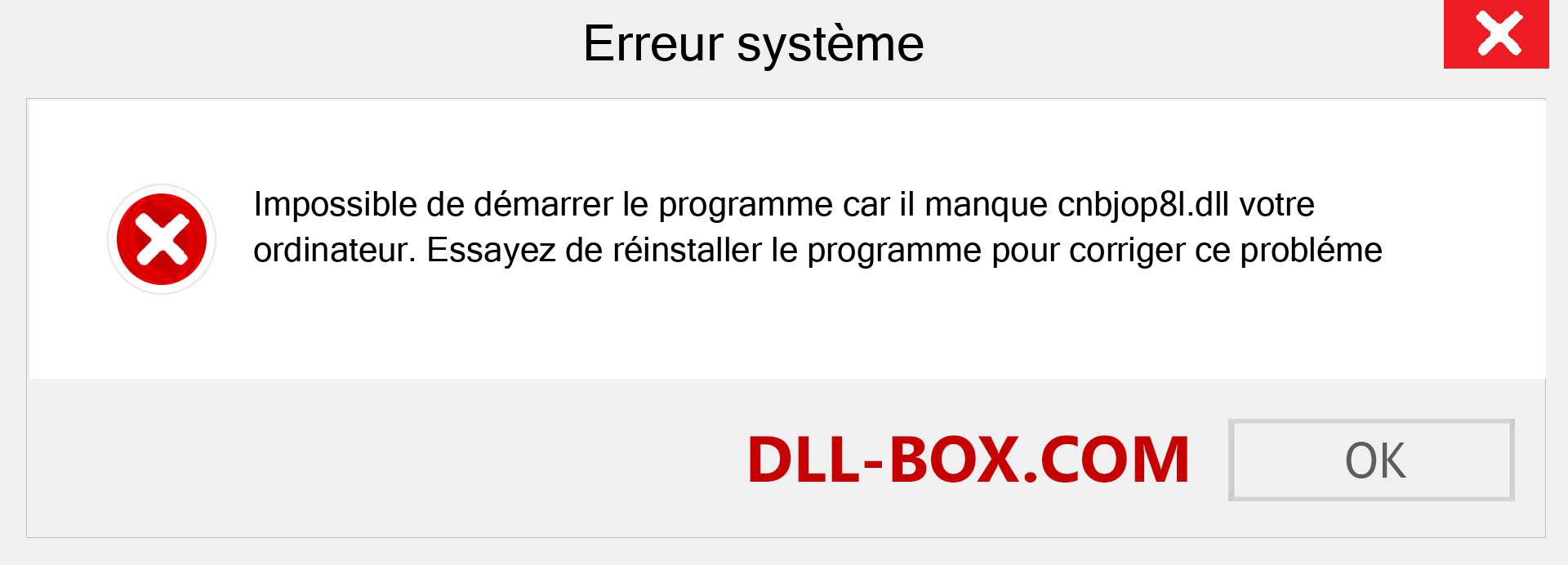 Le fichier cnbjop8l.dll est manquant ?. Télécharger pour Windows 7, 8, 10 - Correction de l'erreur manquante cnbjop8l dll sur Windows, photos, images